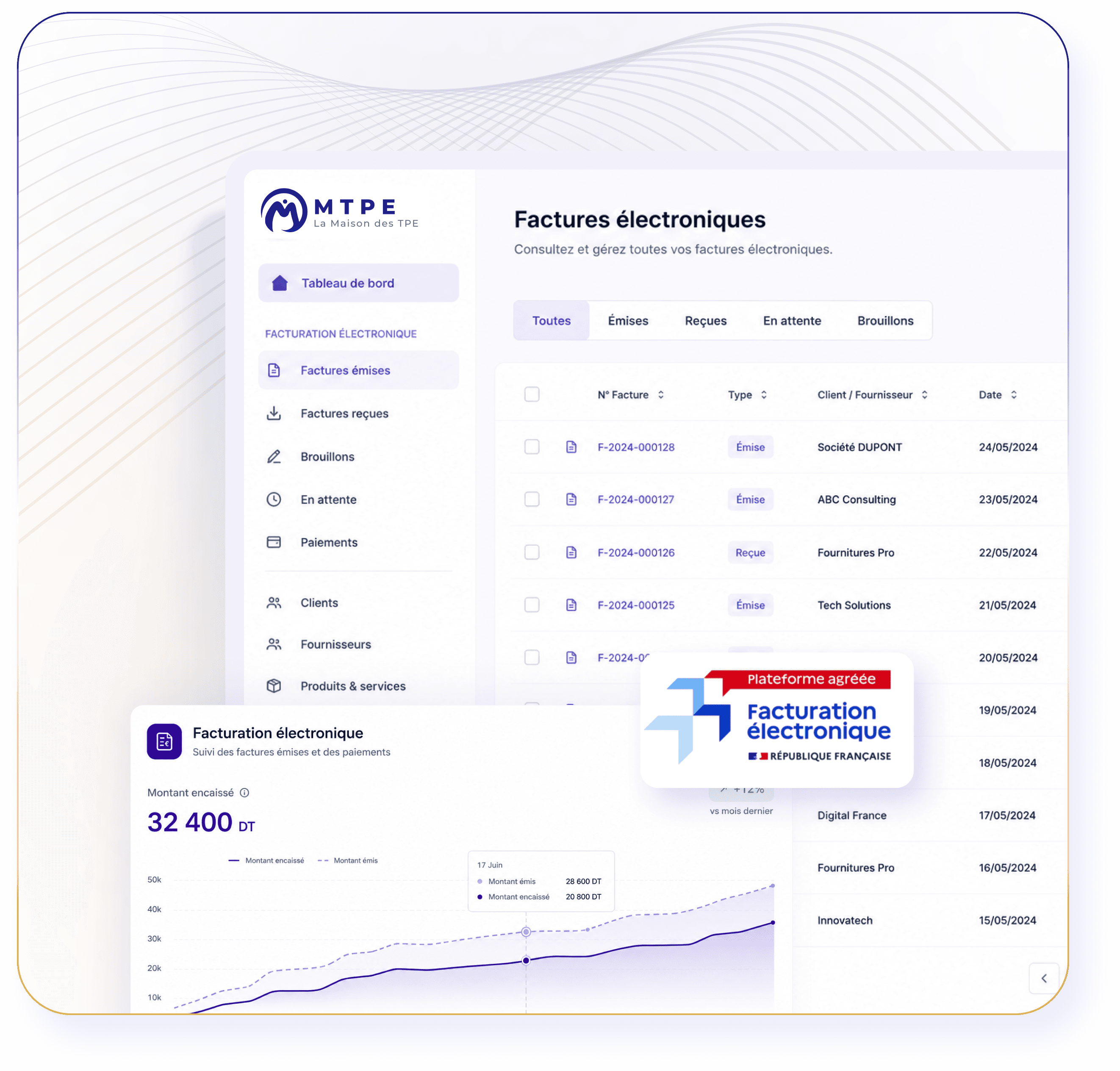 Logiciel de facturation MTPE